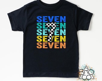 Boys 7th Birthday Party Shirt | Seven Birthday Shirt | 7 Birthday Tee
