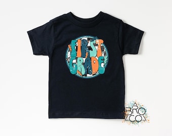 First Grade Shirt, Back To School Shirt, Boys 1st Grade Shirt, Into First Grade, First Day Of School, Boys Back To School, 1st Grader Shirt