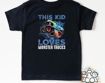 Monster Truck Kids Shirt - Monster Truck Gift - Boys Monster Truck Tee - Kids Long Sleeve - Monster Truck Sweatshirt