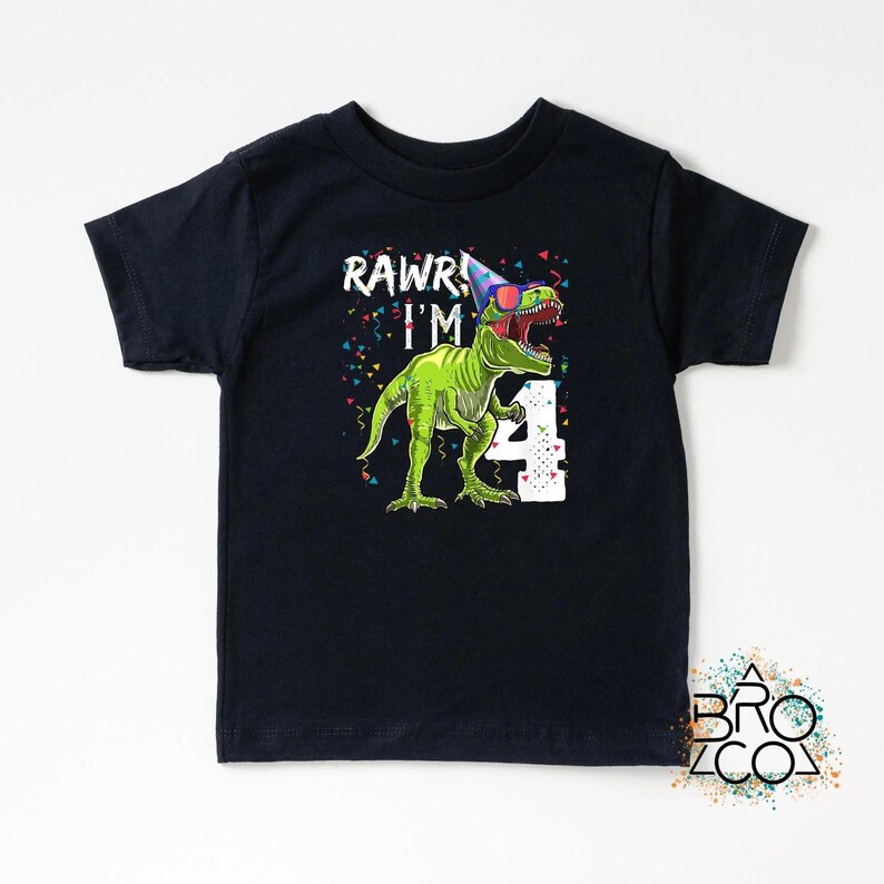 Rawr Im 4 / Camiseta de 4.º cumpleaños / 4.º cumpleaños de niño / Cumpleaños de dinosaurio / Cumpleaños de dinosaurio de niño / Camiseta de 4.º cumpleaños / Camiseta de 4.º cumpleaños imagen 10