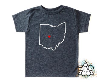 Ohio Kids Shirt, Ohio Hometown Tee