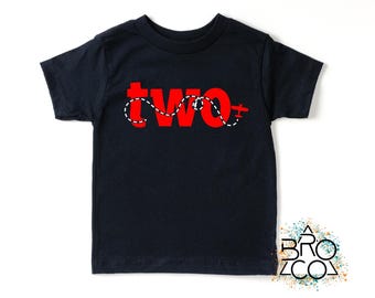 Boys Airplane 2nd Birthday Shirt, Two Airplane Party