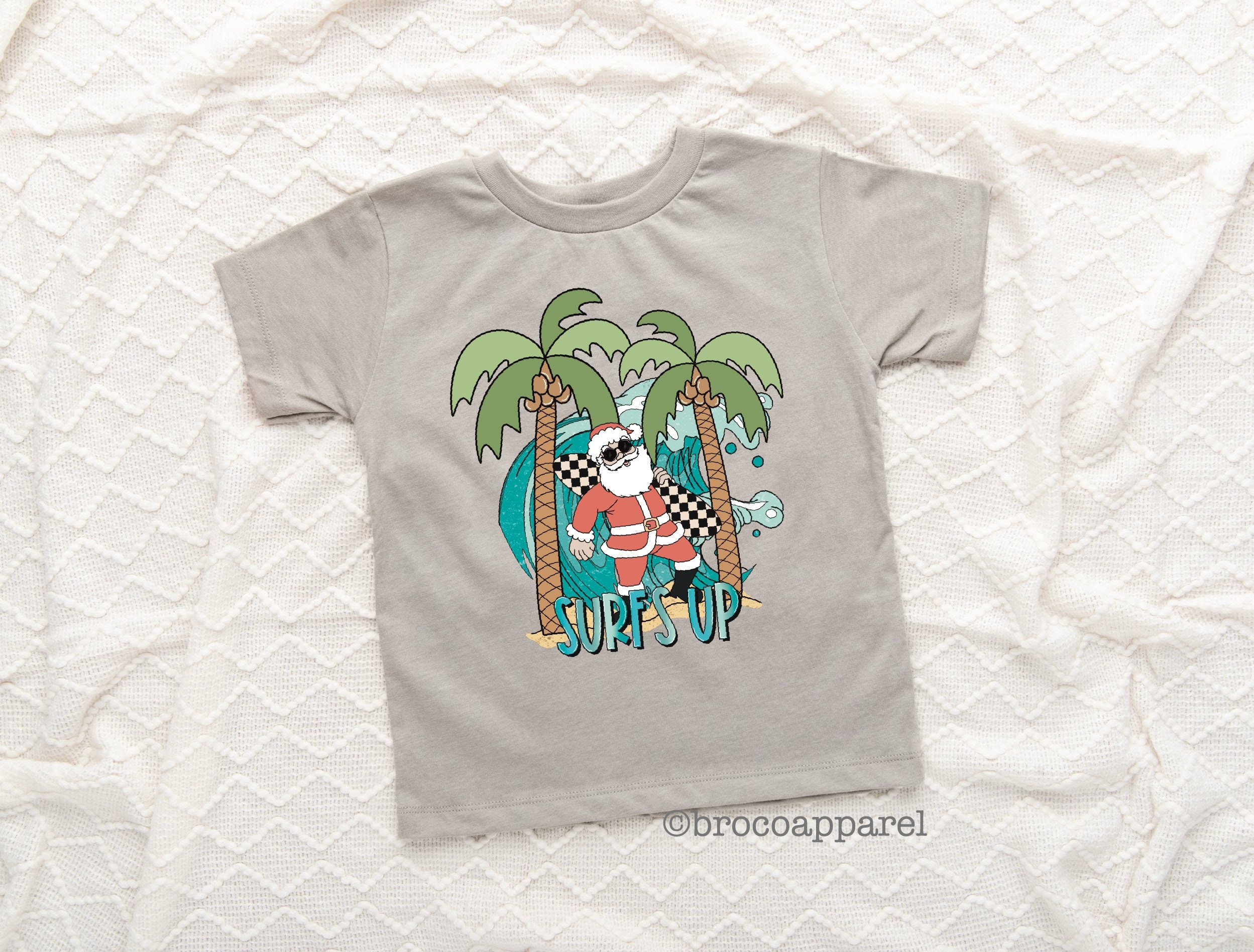 Surfs Up Shirt, Santa Surf Shirt, Surfing Santa Shirt, Boys Vacation Shirt, Funny Santa Shirt, Boys Christmas Shirt, Toddler Christmas
