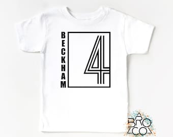Personalized 4th Birthday Boy Shirt | Four Birthday Tee