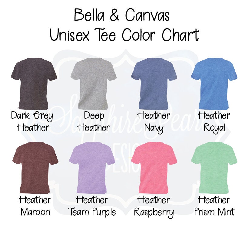 Active Life Shirt Color Chart