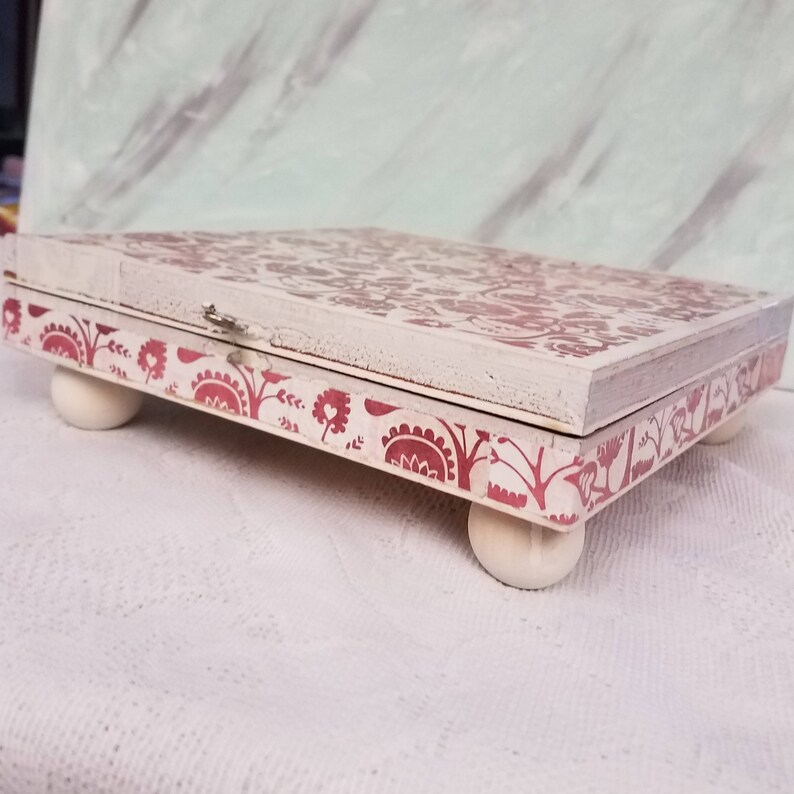 Altered Cigar Box, Keepsake Box, Letter Box, Wooden Box, Upcycled Box