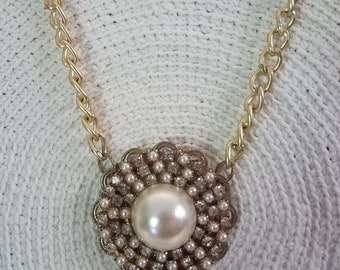 Vintage Necklace, Upcycled Necklace, Repurposed Necklace, Pearl Necklace, Unique Necklace, Vintage Jewelry, Upcycled Jewelry, Classic Gift
