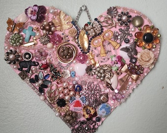 Upcycled Jeweled Heart