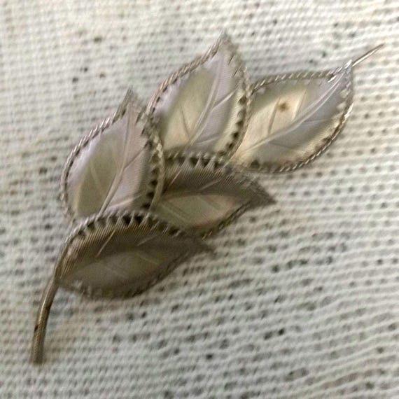 Vintage Leaf Brooch, Silver Leaf Brooch, Leaf Brooch, Vintage Brooch, OOAK, Versatile Brooch, Simple Brooch, Gift Brooch,