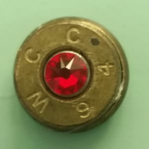 Bullet Tie Pin, Bullet Tie Tac, Western Tie Tac, Upcycled Tie Tac, Unique Tie Tac, Red Tie Tac, Red Tie Pin, Mens Jewelry, Bullet Jewelry