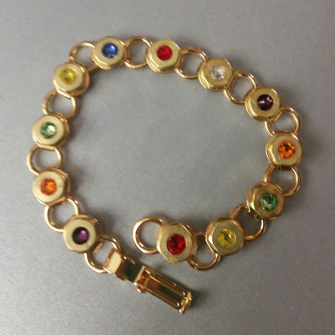 Hardware Bracelet Multicolor Bracelet Hex Nut Bracelet Gold Etsy