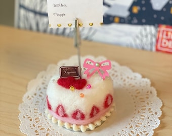 Heart cake photo holder | photo stand | mini photo display | polaroid and Instax photo holder | mini Fujifilm instax photo frame