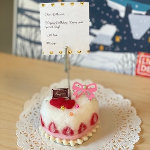 Heart cake photo holder | photo stand | mini photo display | polaroid and Instax photo holder | mini Fujifilm instax photo frame