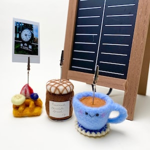 Needle felted handmade photo holder | photo stand | mini photo display | polaroid and Instax photo holder | mini Fujifilm instax photo frame