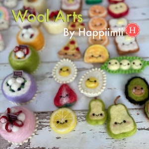 Set of 2 Felt Pears Kitchen Magnet Fruit Magnet Felt Wool Fruit Pear Magnet Kitchen Deco Office Magnet Needle Felted image 4