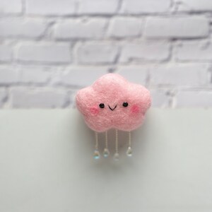 Rainbow With Cloud Shape Fridge Magnet