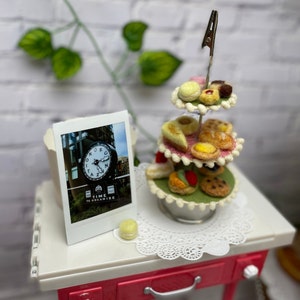 Mini 3-Tiered Pastries photo holder | photo stand | mini photo display | polaroid and Instax photo holder | mini Pastry photo frame