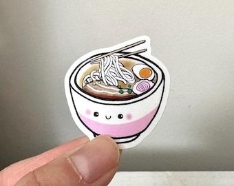 1.5” cute vinyl sticker ramen sticker glossy sticker for cup sticker laptop sticker kawaii cake sticker Japan ramen sticker noodle sticker