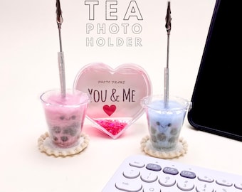 Bubble Tea photo holder | photo stand | mini photo display | polaroid and Instax photo holder | mini Fujifilm instax photo frame