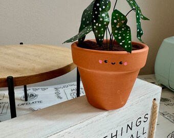 Plant Decoration Plant Lover Gift Housewarming gift Begonia Maculata Polka Dot plant Plant Gift Handmade paper plant Kawaii Cute Plant