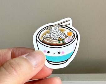 1.5” cute vinyl sticker ramen sticker glossy sticker for cup sticker laptop sticker kawaii cake sticker Japan ramen sticker noodle sticker