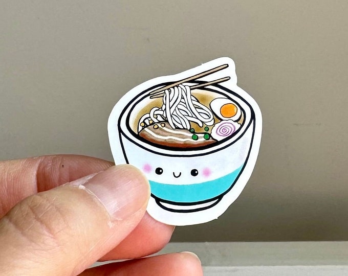 1.5” cute vinyl sticker ramen sticker glossy sticker for cup sticker laptop sticker kawaii cake sticker Japan ramen sticker noodle sticker