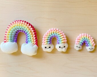 Soft Rainbow baby | Newborn Photography Prop | Rainbow with clouds | Soft Pastel color | Needle felted rainbow | Rainbow decoration