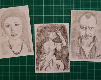 Black Sails inspired drawings - art prints - postcards