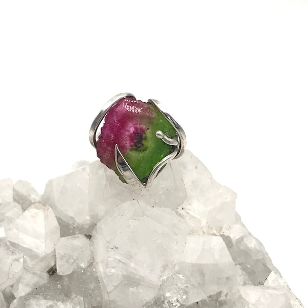 Solar Quartz Rainbow Ring, Size  7