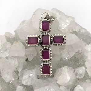 Ruby Cross Pendant