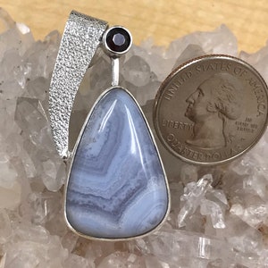 Beautiful Blue Lace Agate and Garnet