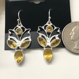 CLEARANCE Yellow Crystal Earrings