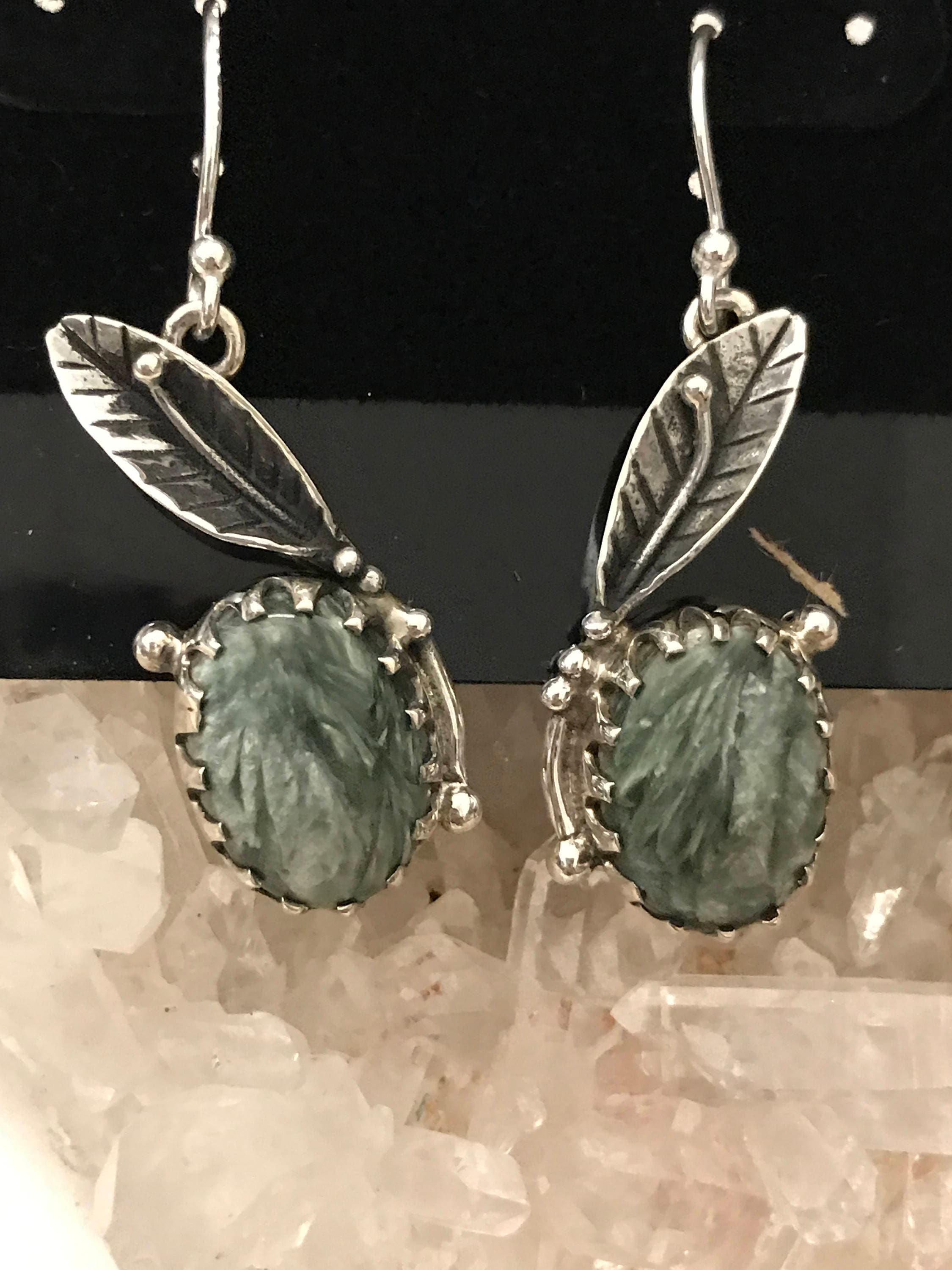 Gorgeous Seraphinite Earrings | Etsy