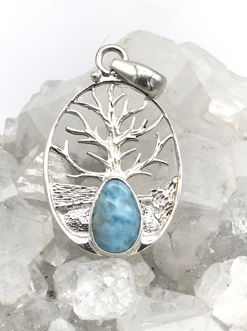 Larimar Tree of Life Pendant