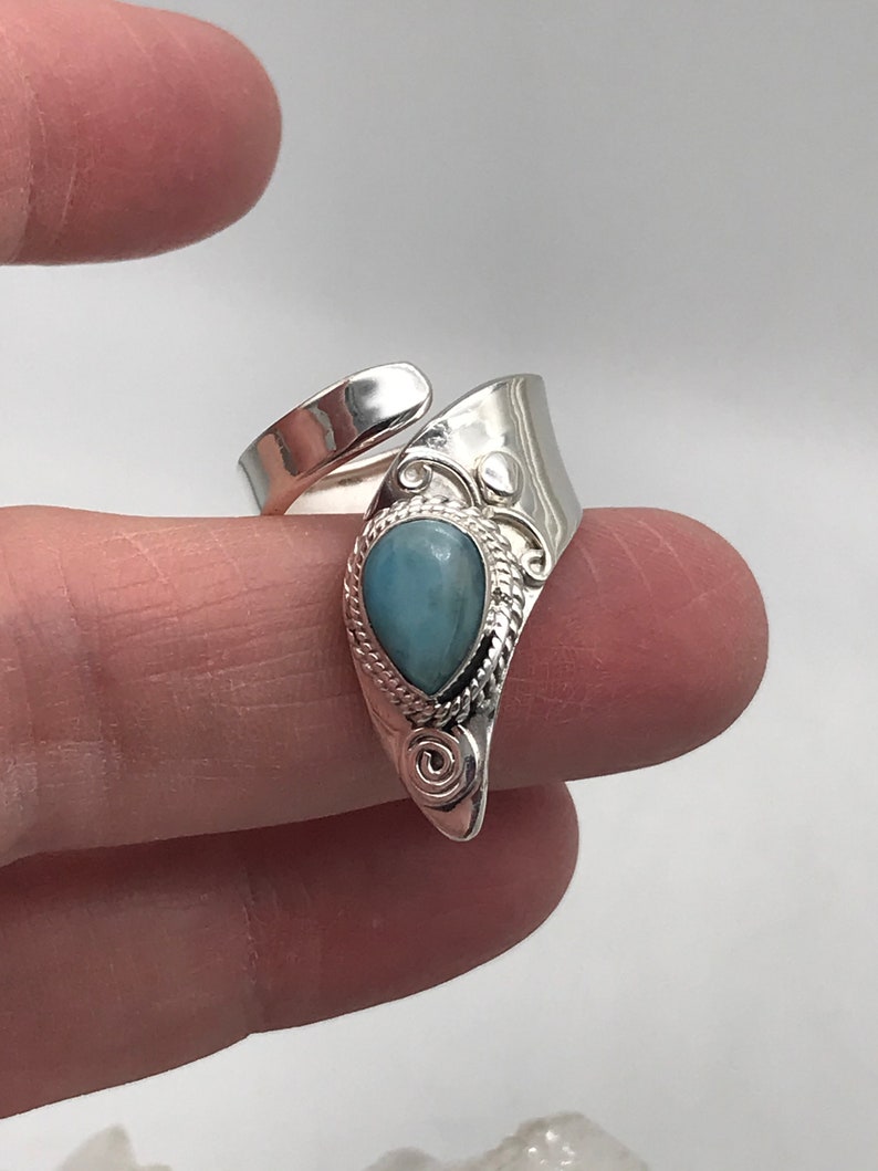 Larimar Ring Size 5 12-Adjustable