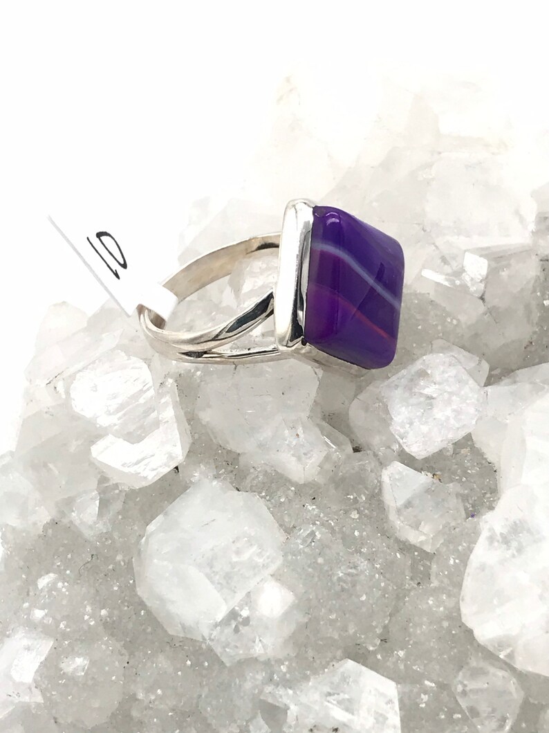 Purple Lace Onyx Ring Size 10