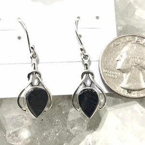 Black Shungite Abstract Earrings