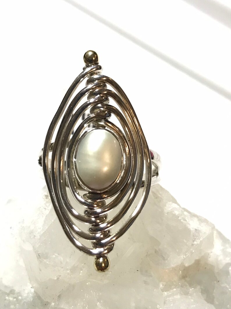 Pearl Ring Size 9 12