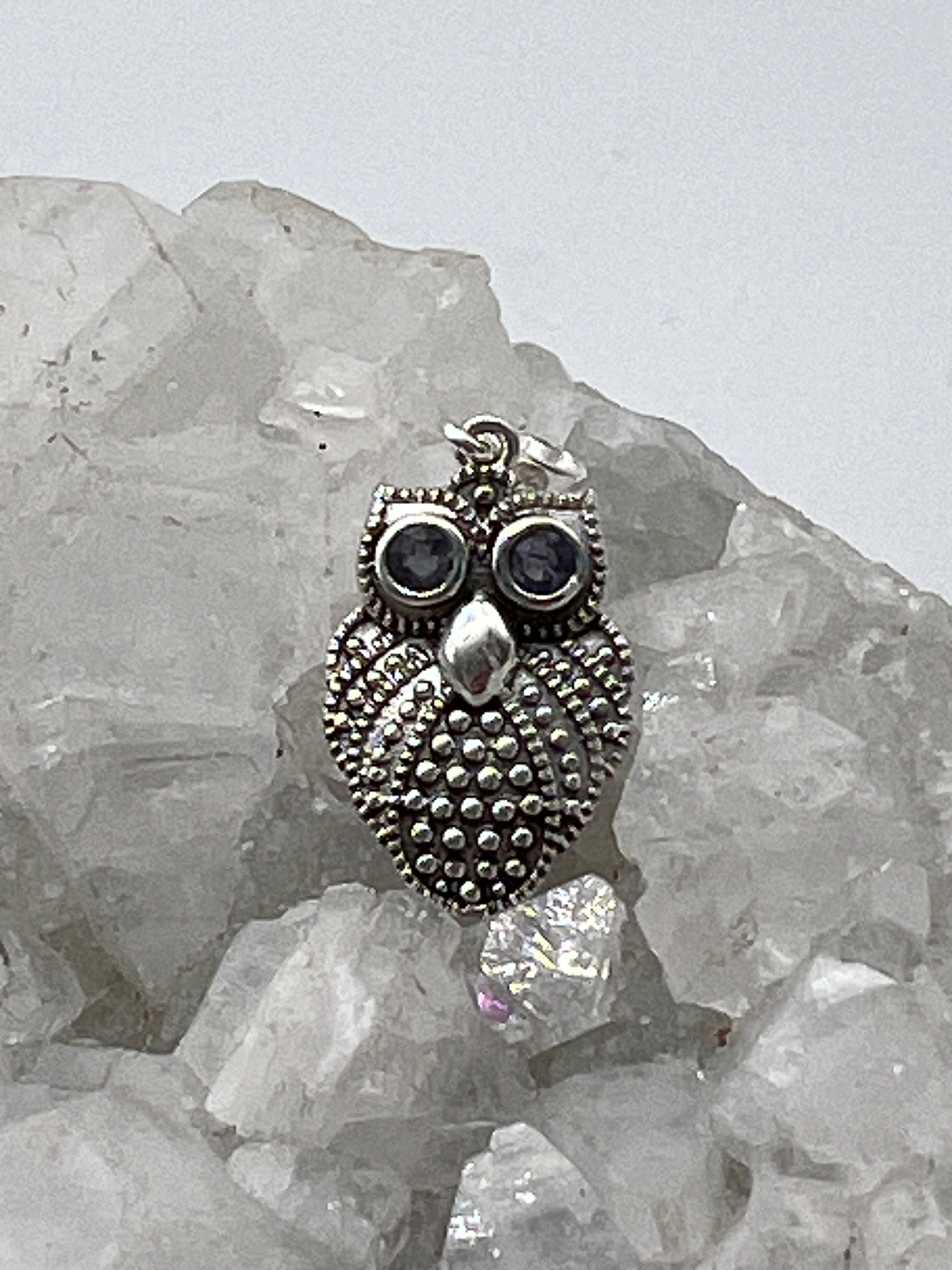 Amethyst Owl Pendant