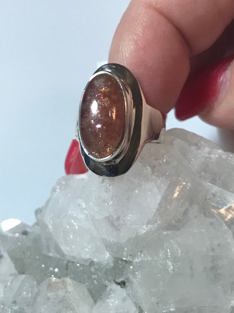 Beautiful Sunstone Ring Size 5