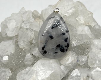 Black Tourmalinated Quartz Pendant