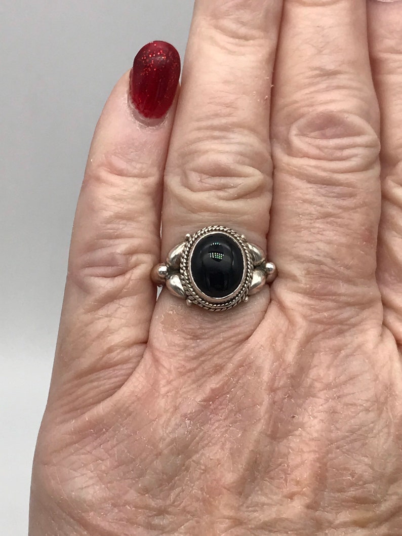 Black Onyx Ring Size 7 12