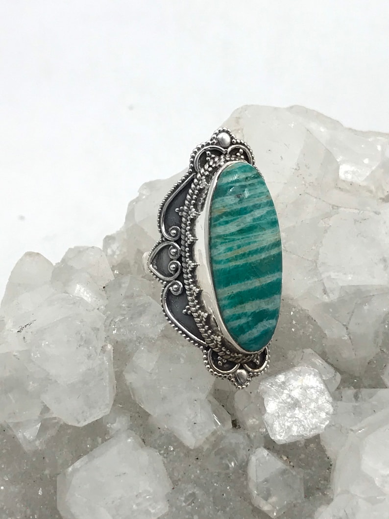 Russian Amazonite Ring Size 6