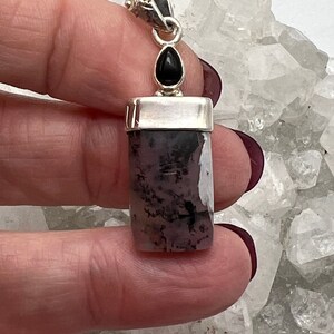 CLEARANCE Beautiful Dendritic Opal and Black Onyx Pendant