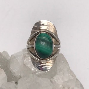 Malachite Ring, Size 7 1/2