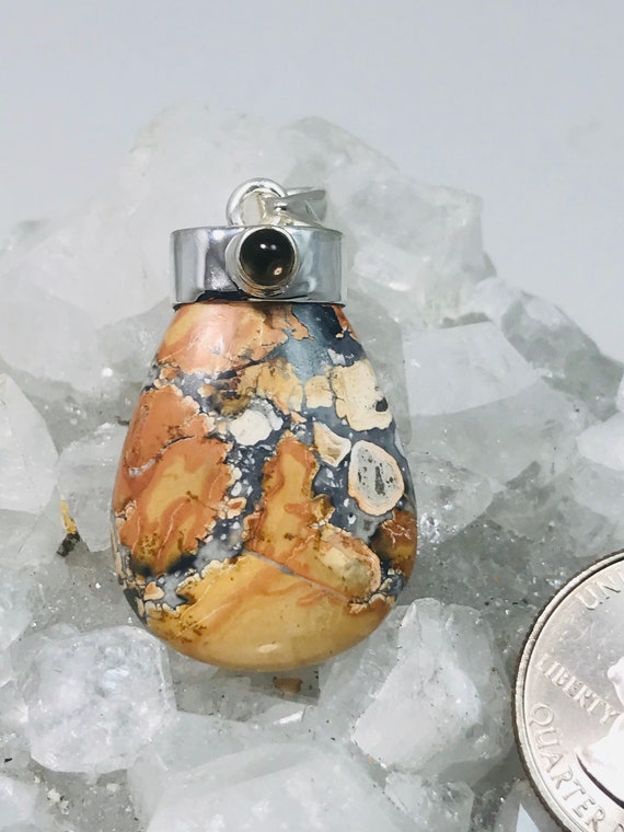 Maligano Jasper and Smokey Quartz Pendant