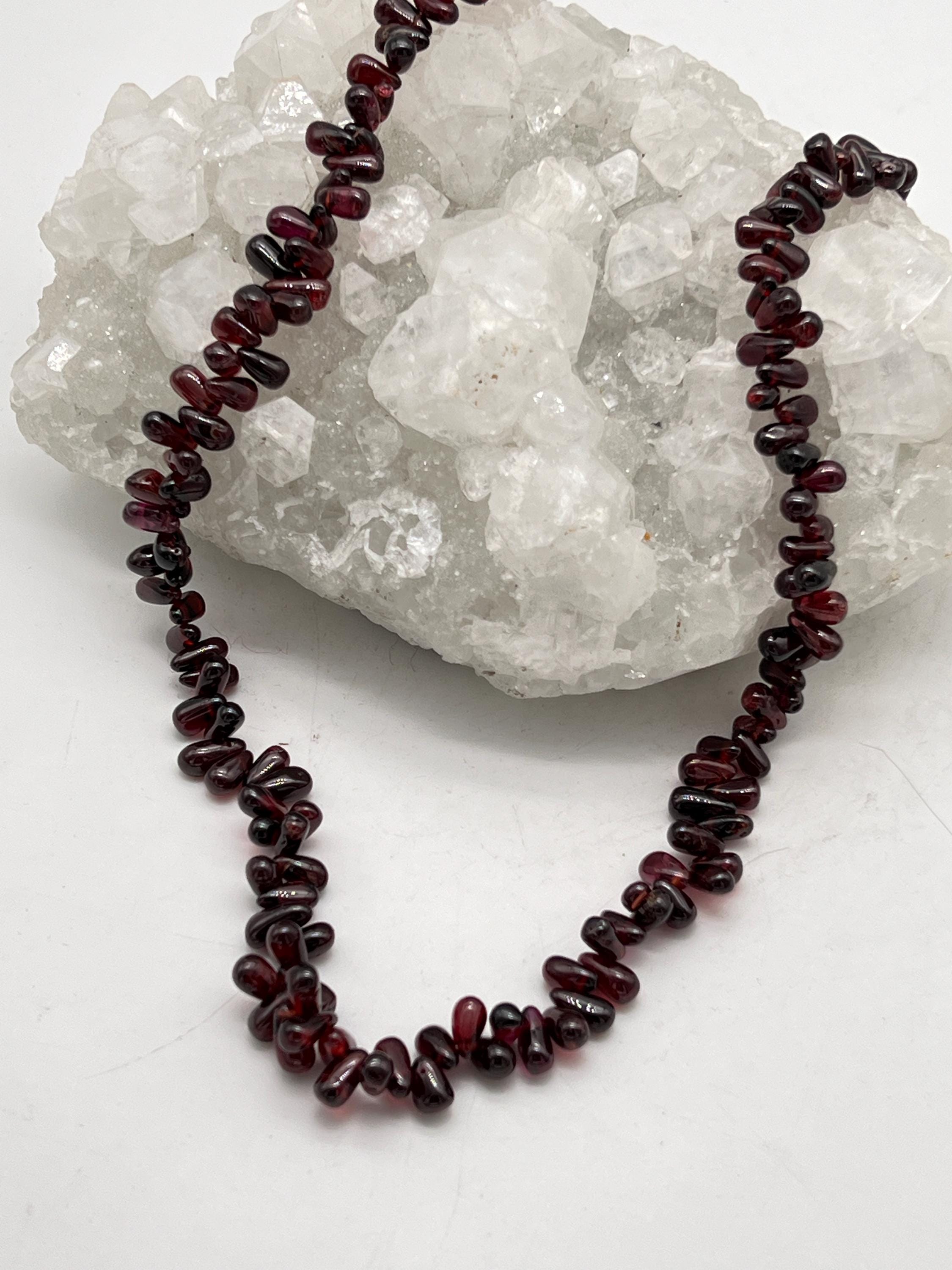 Collier En Perle Noire De Tahiti Avec Tourmaline Rose, Verte Et Grenat - Argent 925