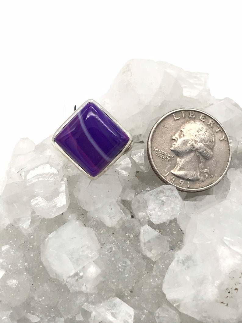 Purple Lace Onyx Ring Size 10