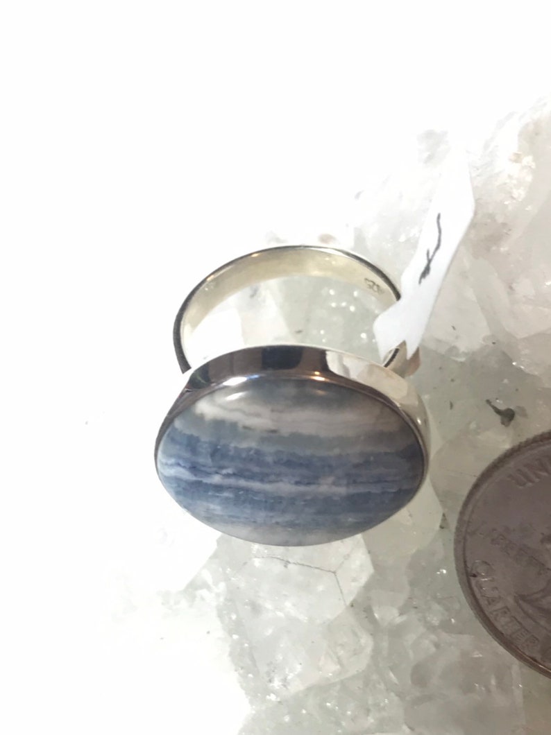 Blue Scheelite Ring Size 7
