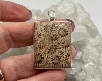 Unique Fossilized Coral Pendant